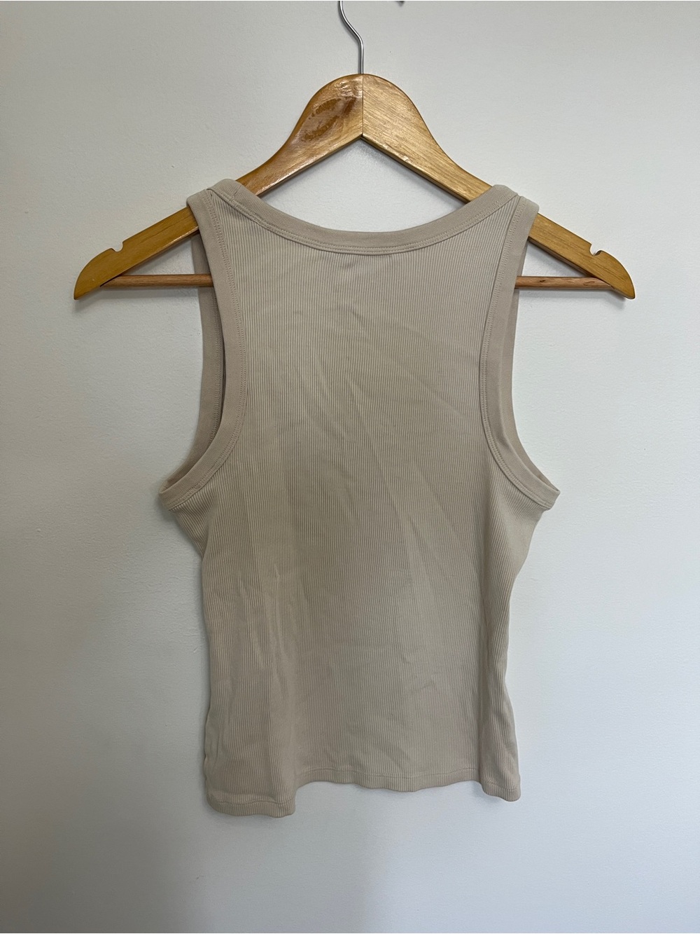 Veronica Beard Tan Ribbed Racerback Tank Top Size Small - Picture 4 of 4